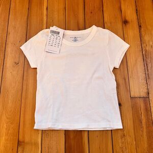 NWT Brandy-melville Women's White BABY TEE T-shirt
